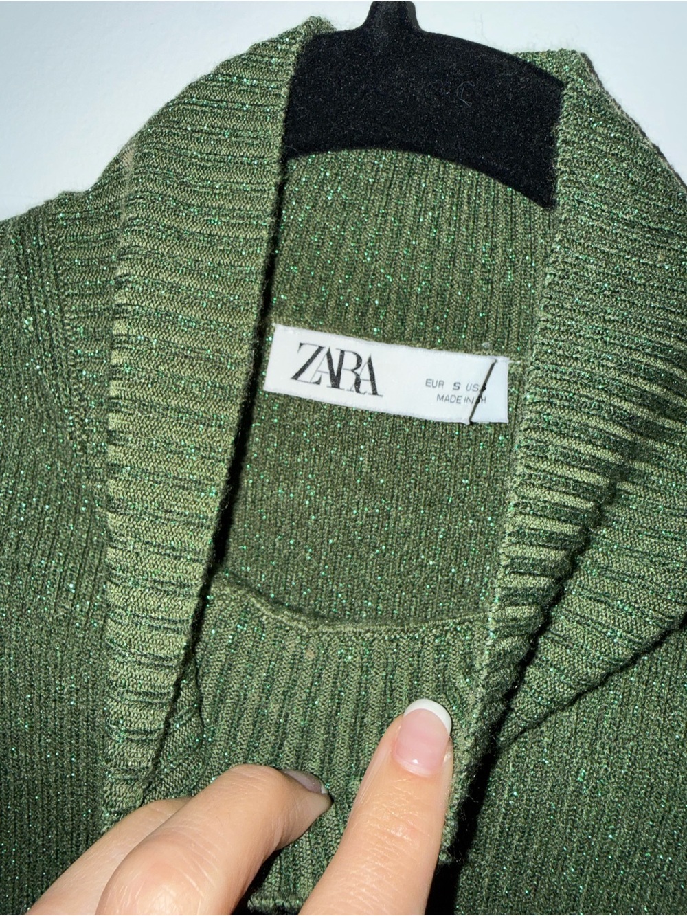 Zara Sleeveless Mock Neck Green Midi Dress - Picture 4 of 4